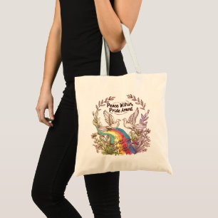 Peace Within, Pride Around – LGBTQ Camping Nature Tote Bag