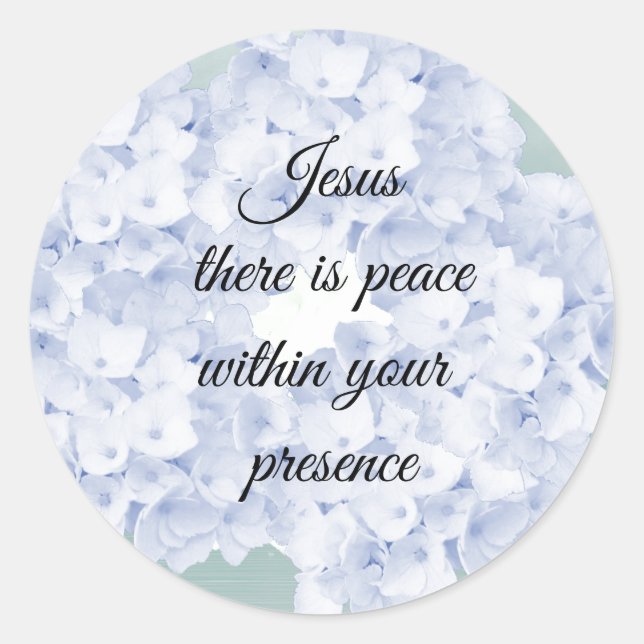Peace Within Your Presence Jesus Round Sticker (Front)