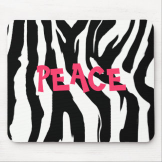 PEACE zebra Mouse Mat