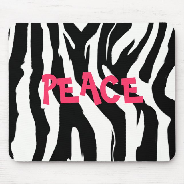PEACE zebra Mouse Mat (Front)
