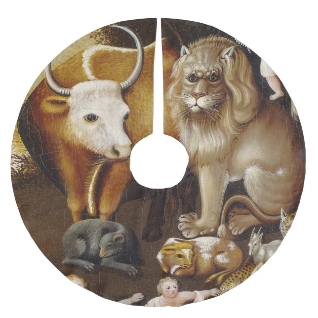 Peaceable Kingdom Animal Hicks Classic Brushed Polyester Tree Skirt (Front)