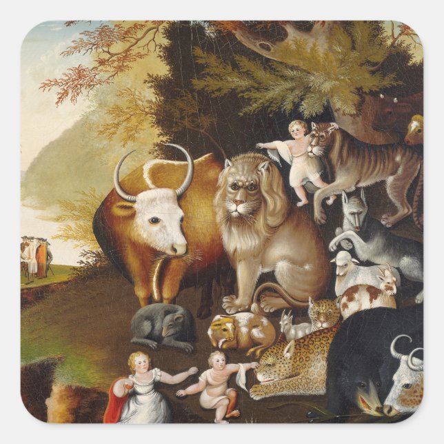 Peaceable Kingdom Animal Hicks Classic Square Sticker (Front)