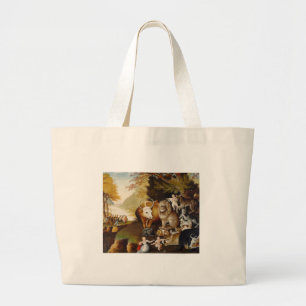 Peaceable Kingdom Animal Painting Large Tote Bag