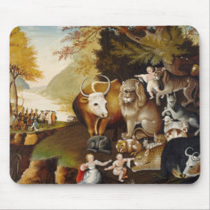 Peaceable Kingdom Animal Painting Mouse Mat