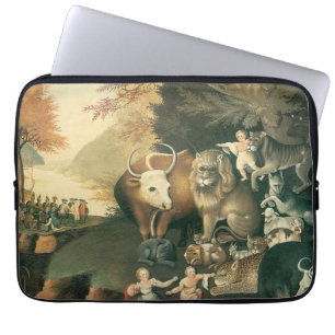Peaceable Kingdom by Edward Hicks Vintage Folk Art Laptop Sleeve