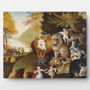 Peaceable Kingdom, c.1834 (oil on canvas) Plaque