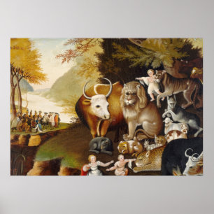 Peaceable Kingdom, c.1834 (oil on canvas) Poster