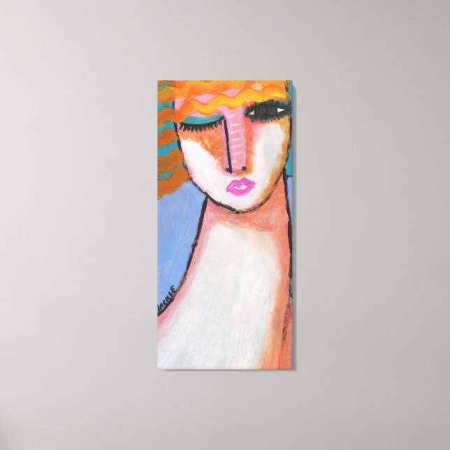 Peaceful Abstract Portrait of a Woman Canvas Print (Front)