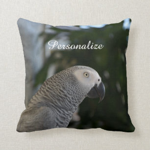 Peaceful African Grey Cushion