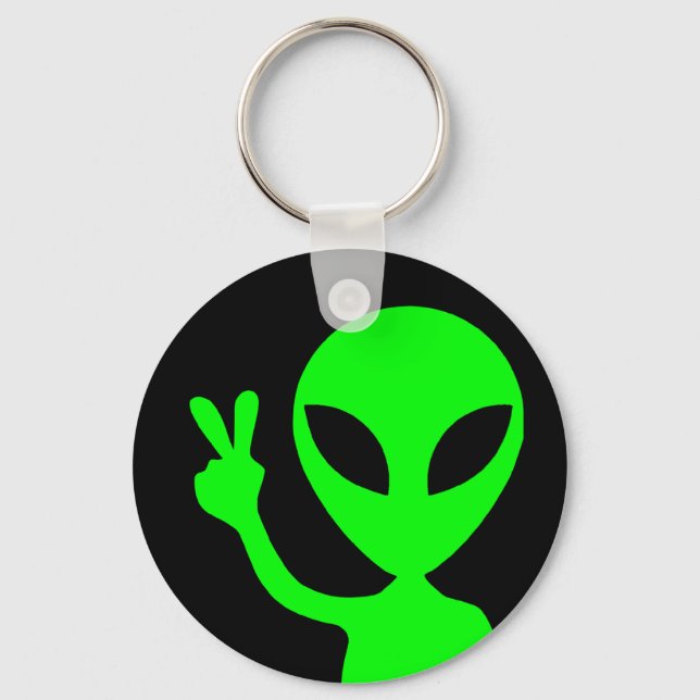 Peaceful Alien Key Ring (Front)