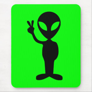 Peaceful Alien Mouse Mat