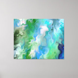 Peaceful Aquamarine  Abstract 1.7 Canvas Print