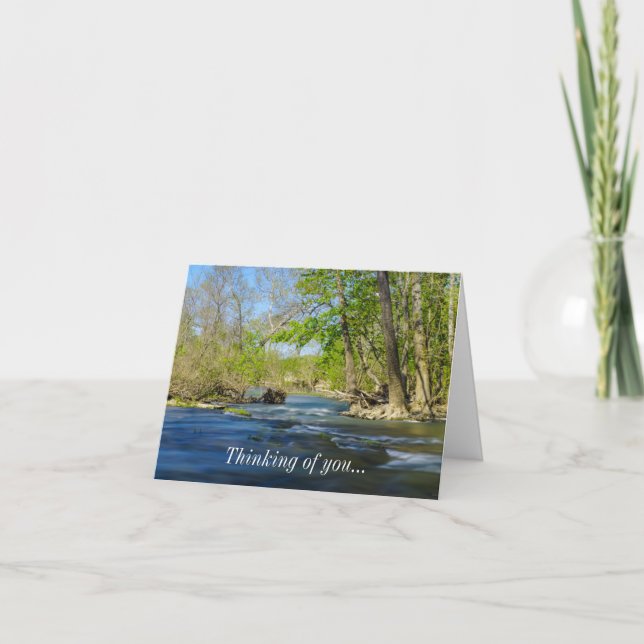 Peaceful At The River Thinking Of You Card (Front)