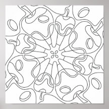 Peaceful Autumn: Abstract Apples Colouring