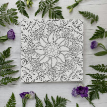 Peaceful Autumn: Forest Colouring Card