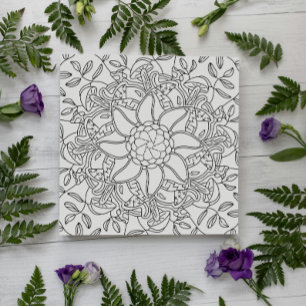 Peaceful Autumn: Forest Colouring Card