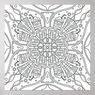 Peaceful Autumn: Halloween Spooky Night Colouring Poster