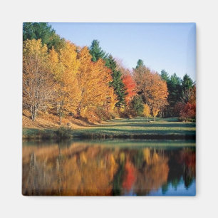 Peaceful Autumn In Vermont Magnet