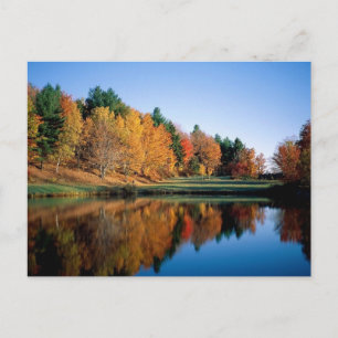 Peaceful Autumn In Vermont Postcard
