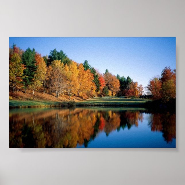 Peaceful Autumn In Vermont Poster (Front)