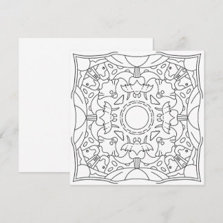 Peaceful Autumn: Spooky Night Colouring Card