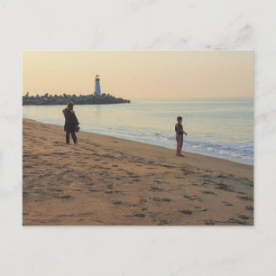 Peaceful Beach at Sunrise Family Memory Postcard