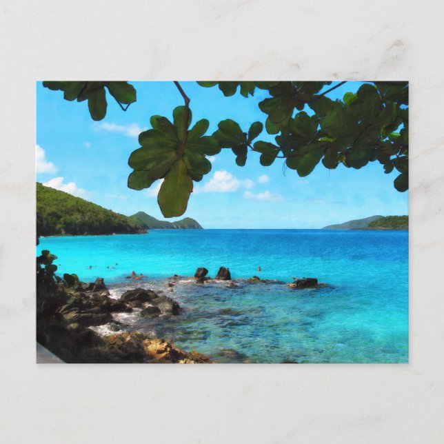 Peaceful Beach St Thomas Postcard (Front)