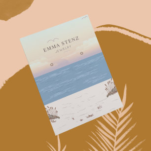 Peaceful Beach Theme Earring Display Card