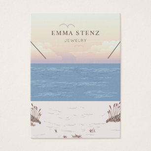 Peaceful Beach Theme Necklace Display Card