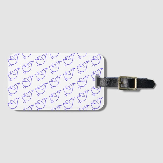 Peaceful Birds Luggage Tag (Front Horizontal)