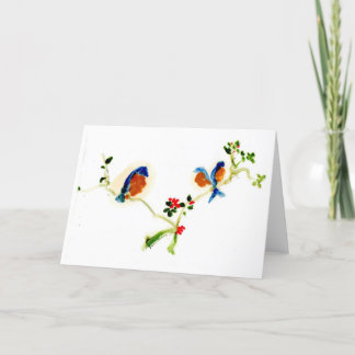 Peaceful birds on a branch note card