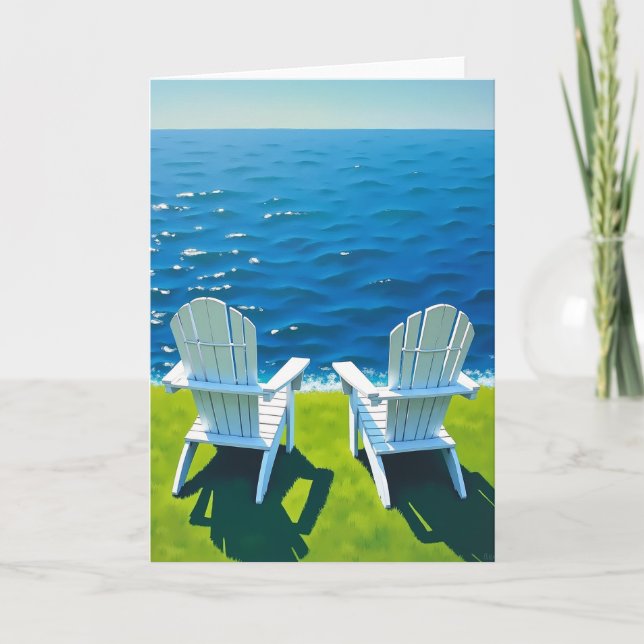 Peaceful Birthday Chairs Card (Front)