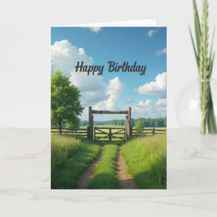 Peaceful Birthday Gate View Card