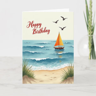 Peaceful Birthday Sailboat Card