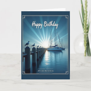 Peaceful Birthday Seascape Card