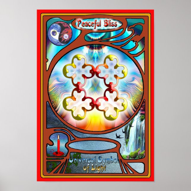 Peaceful Bliss Symbol Art Poster (Front)