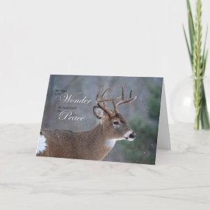 Peaceful Buck Holiday Card