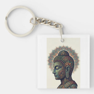 Peaceful Buddha and Dhamma Art - Acrylic Keychain