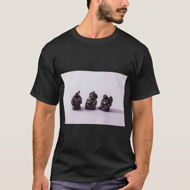 Peaceful Buddha Figurines Tee (Front)