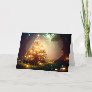 Peaceful Calm Pretty Merry Christmas Wish Greeting Holiday Card