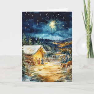 Peaceful Christmas Night Art Card
