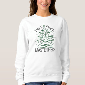 Peaceful Christmas Tree Yoga Pose Sweatshirt