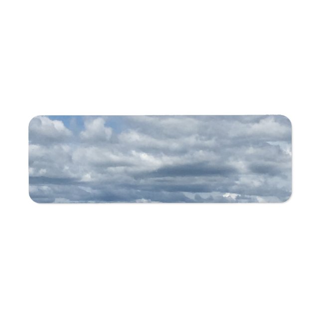 Peaceful Clouds and Sea Return Label (Front)