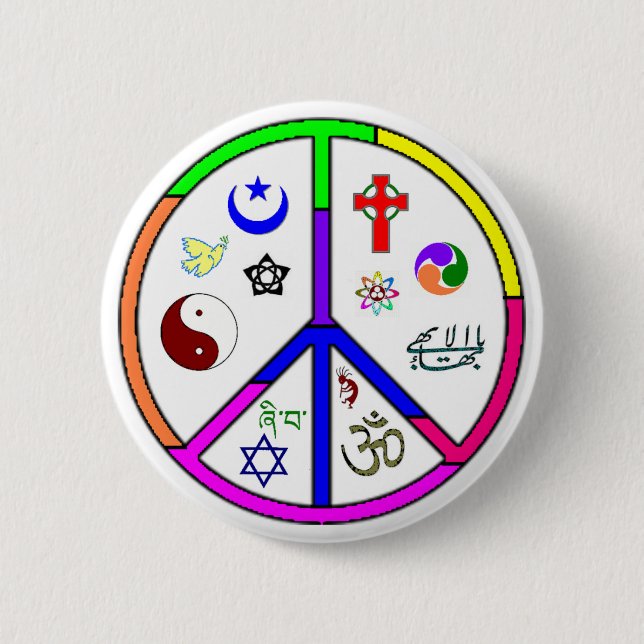 Peaceful Coexistence 6 Cm Round Badge (Front)