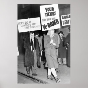 Peaceful Cold War Protest 1950 Poster