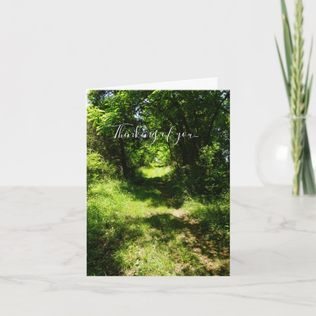 Peaceful Country Pathway Thinking Of You Card (Front)