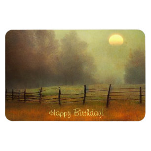 Peaceful Country Scene Birthday Magnet