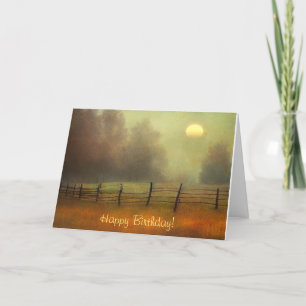 Peaceful Country Scene Birthday Thank You Card