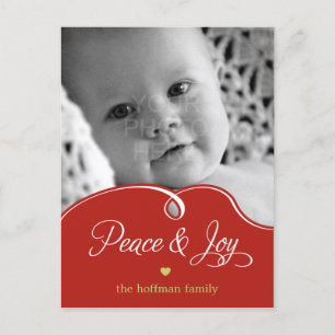 Peaceful Curves Christmas Holiday Photo Card  Post