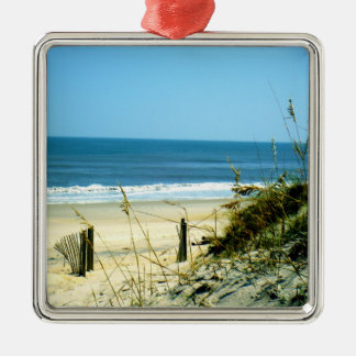 Peaceful Day At The Beach Metal Tree Decoration